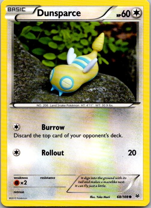 Dunsparce Common XY - Roaring Skies 68/108 NM