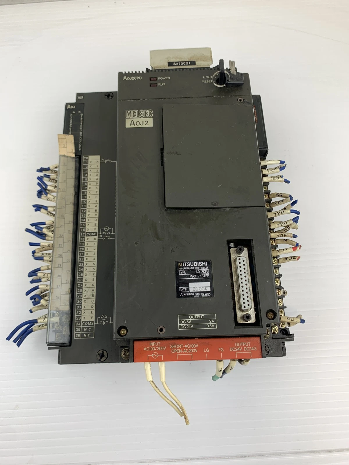 Mitsubishi A0J2CPU Programmable Controller 5V/2A 24V/0.5A