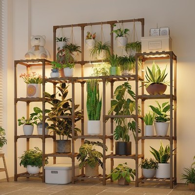 Plant Stand Indoor with Grow Light 14 tiers Large Plant Shelf for Indoor Plan...