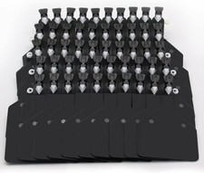 50 Count TPU Blank One-Piece Cattle Ear Tags, Z Large, Black