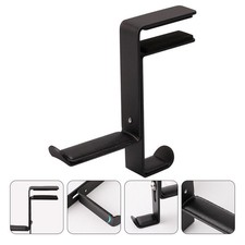 Black Metal Headphone Stand Reusable Earphone Rack for Home Work Or Gaming