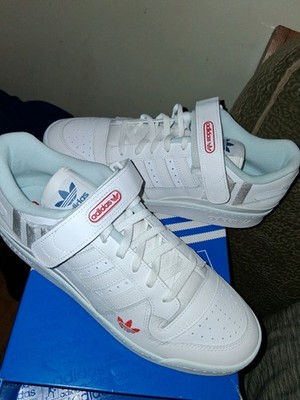 BRAND NEW Adidas Forum Low Strap Sneakers Men Size 13 White/Red w/ box