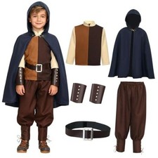 Kids Medieval Costume, Viking Knight Pirat Warrior Cosplay for 150 10-12Y 