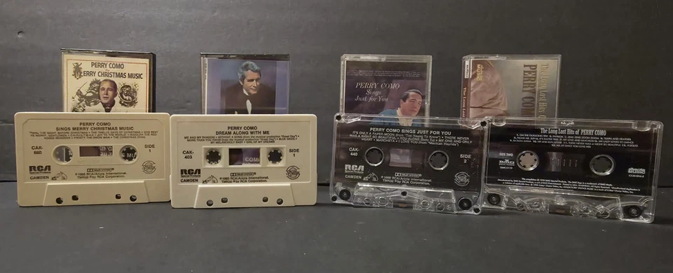 Lot Of 4 Perry Como Cassettes.  Vintage. Christmas. Lost Hits. Etc Foto 3 de 4