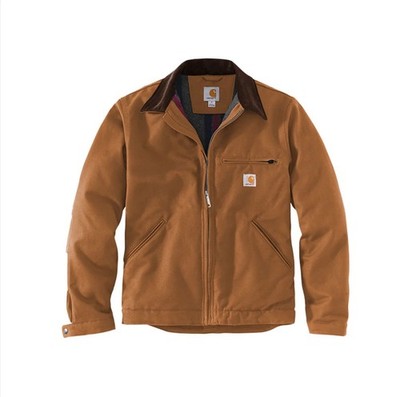 NWT Carhartt Detroit Jacket Duck Blanket Lined Brown Canvas Relaxed Men s Size S
