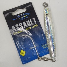 AHI USA Assault Diamond Jig Silver Flash DJS3SF 3oz Mustad Hooks Fishing Tackle