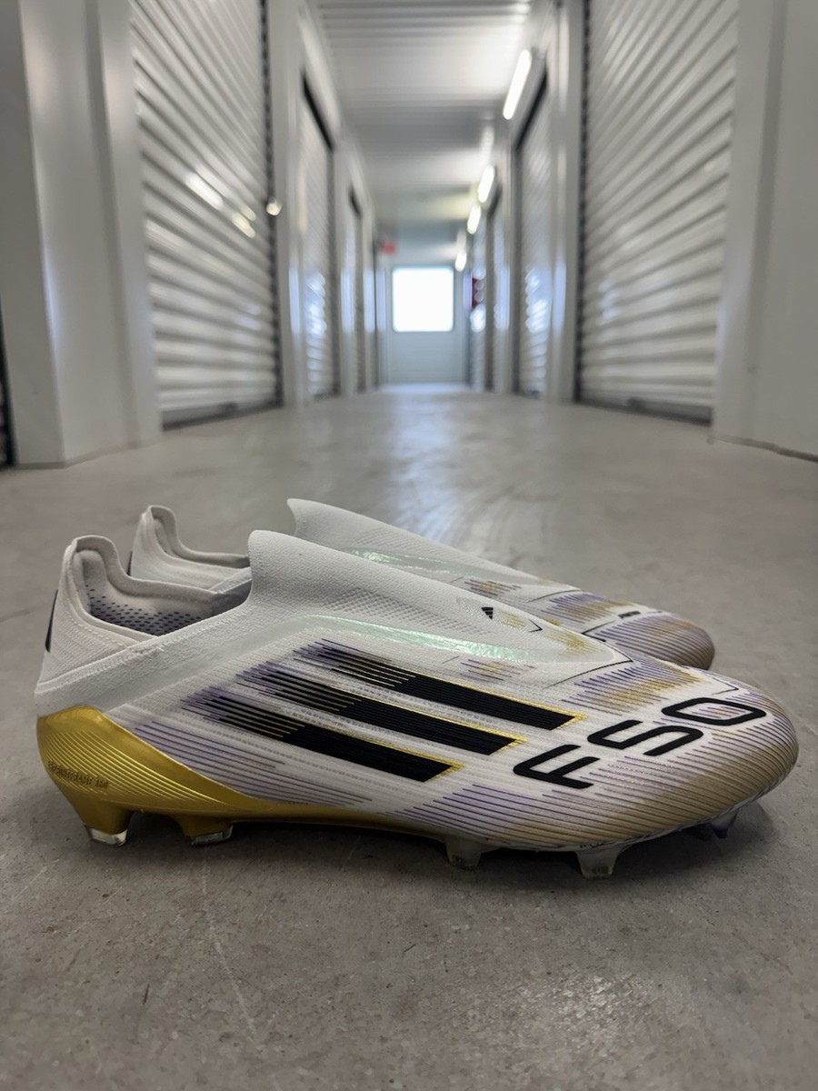 adidas F50 Elite Laceless FG Mens Soccer Cleats White Gold
