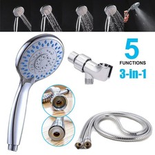 High Pressure Shower Head 5 Settings Handheld Shower Heads Spray With 5 FT Hose