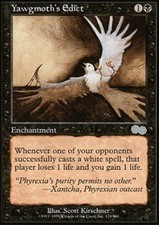 1 x Yawgmoth's Edict - Urza's Saga - Light Play - MTG