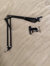 Microphone Adjustable Holder For Desk Or Stand. Black.