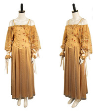 Star Wars Padme Yellow Meadow Dress Queen Amidala Victorian Womens Costume Large