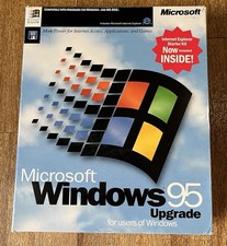 Microsoft Windows 95 Upgrade Disk Big Box Computer Software Disk 3.5" Floppy