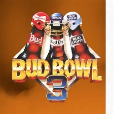 Bud Bowl Budweiser Vintage Logo Poster Metal Round 8x8in Sign Old New B