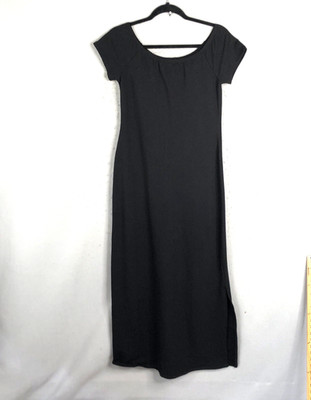 Boston Proper Maxi Dress Womens Small Black Knit Casual Resort Cruise