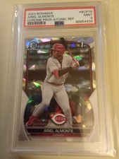 2023 Bowman Chrome Ariel Almonte ATOMIC REFRACTOR #BCP78 Graded PSA 9 Mint