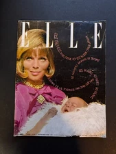 ELLE FRANCE Magazine - January 1963 - NICO COVER Fashion, Johnny Hallyday, Mod