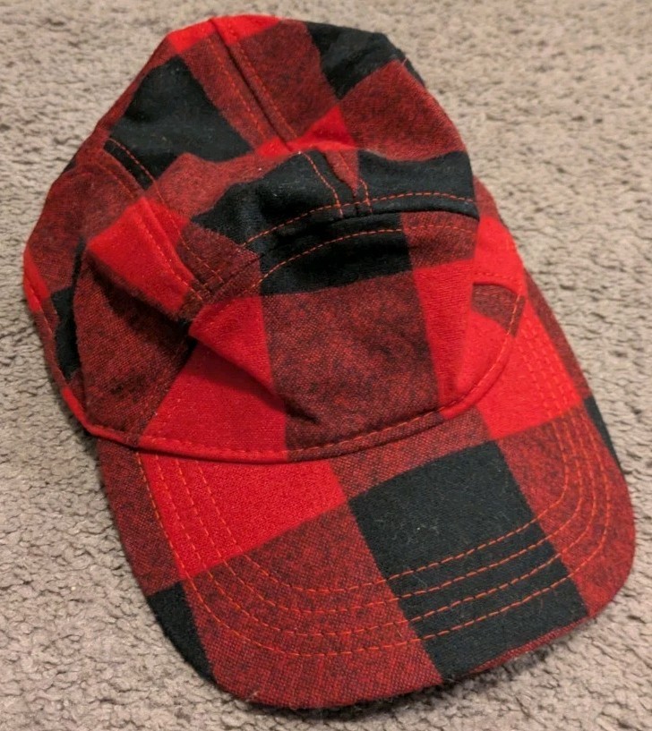 Pendleton Red Buffalo Plaid 5 Panel Custom Made H… - image 1