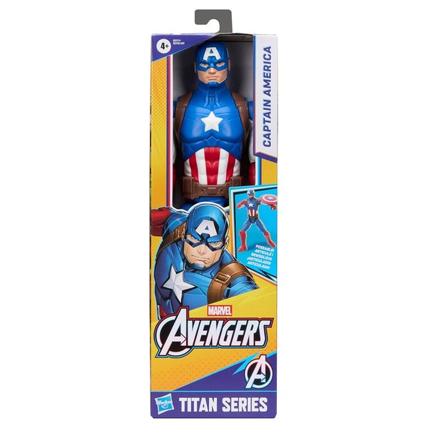 Marvel Avengers Titan Serie Captain America Actionfigur Vinylfigur Ab 4+ Jahre-image