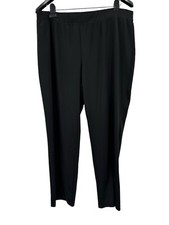 Chico's Weekends Pants SZ 3 16 XL Black Pull On Comfort Travel Stretch Straight