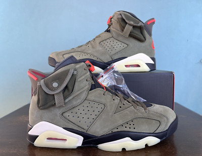 Nike Air Jordan 6 Retro x Travis Scott Olive Green Men's Size 10 CN1084-200