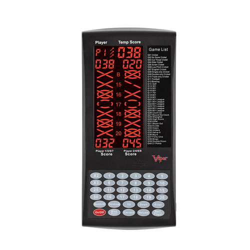 Viper ProScore Electronic Darts Scorer 40 Game Options 8 Player Scoring