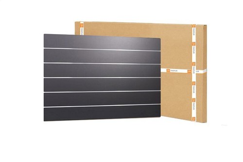 Lamellenwand Slatwall MDF Paneele Inkl. 8 Alu Schienen 80x90 Cm