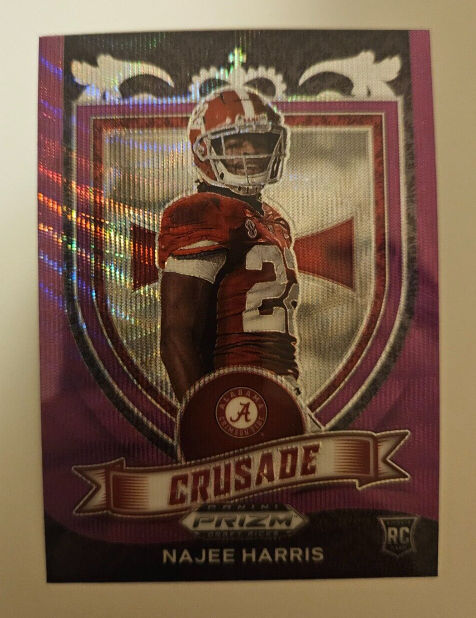 2021 Panini Prizm Draft Picks Collegiate Najee Harris Purple Wave RC Alabama Uni