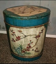 Vintage Deko Holzeimer Fass  mit Deckel