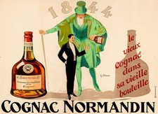 Affiche Publicitaire / Poster 80x120 cm "Cognac Normadin" 1928