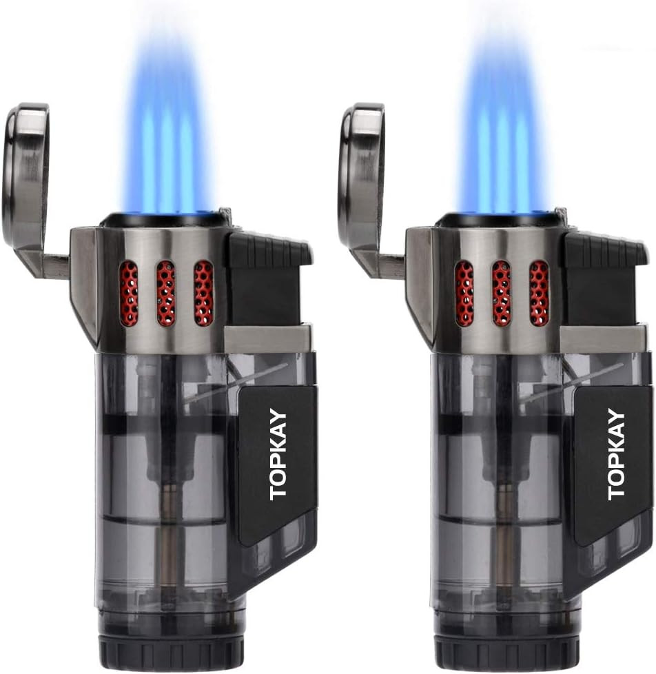 Triple Jet Flame Butane Torch Lighters Windproof Butane Refi