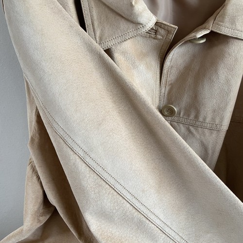 St Johns Bay Womens Size 2X Button Up Jacket Brown Washable Suede Tan Long Sleev - Picture 15 of 18