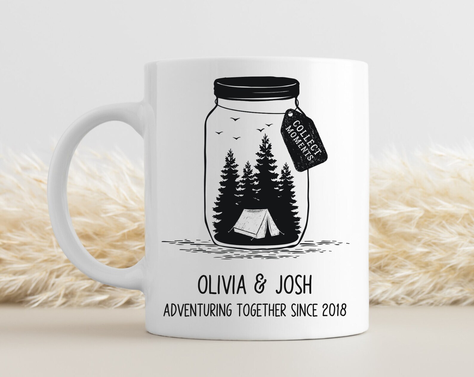Personalised Valentine Mug Couple Mug Travelling Adventure Mug Couples