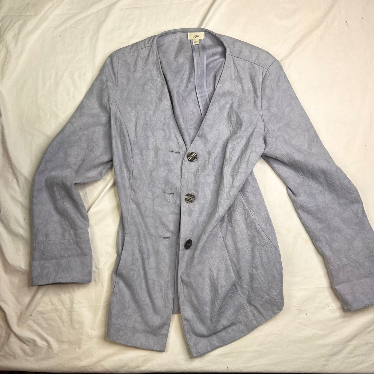 J. Jill Blazer Light Jacket Blue Shade Collared Light XS Cotton