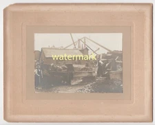 Workers with horse and cart, industrial scene, quarry? c1900s - Old Photo