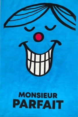 Serviette de Plage-Bain Monsieur Parfait / Monsieur Madame THOIP Collector/ Bleu - Photo 1/4