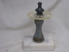 vintage marble based toothbrush stand bathroom collar pillar decorative holder