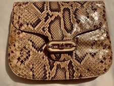 Vintage Faux Snakeskin Clutch Purse