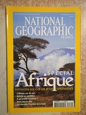 National Geographic France Special Afrique voyages continent Septembre 2005
