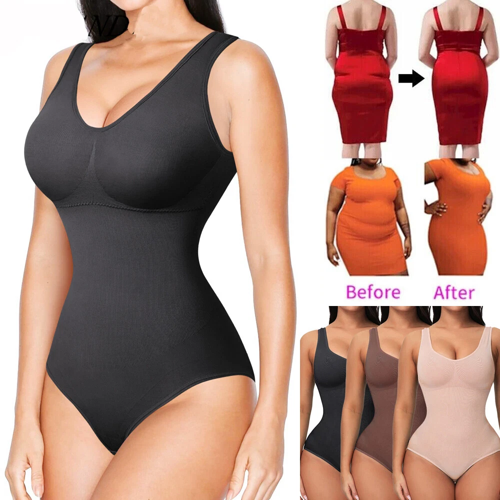 Women Seamless Slimming Full Body Shaper Firm Tummy Control Shapewear  Bodysuit