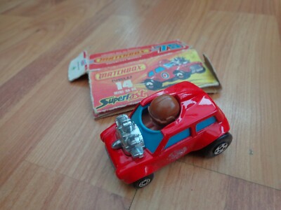 VINTAGE MATCHBOX LESNEY SUPERFAST 14 MINI HAHA FLESH PINK DRIVER TOP BOXED