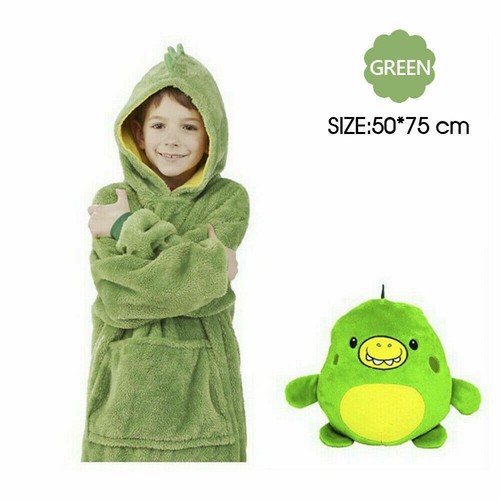 kids Blanket Hoodie Comfy Ultra Plush Giant Sweatshirt Huggle Warm Fleece Hooded - Picture 8 of 10