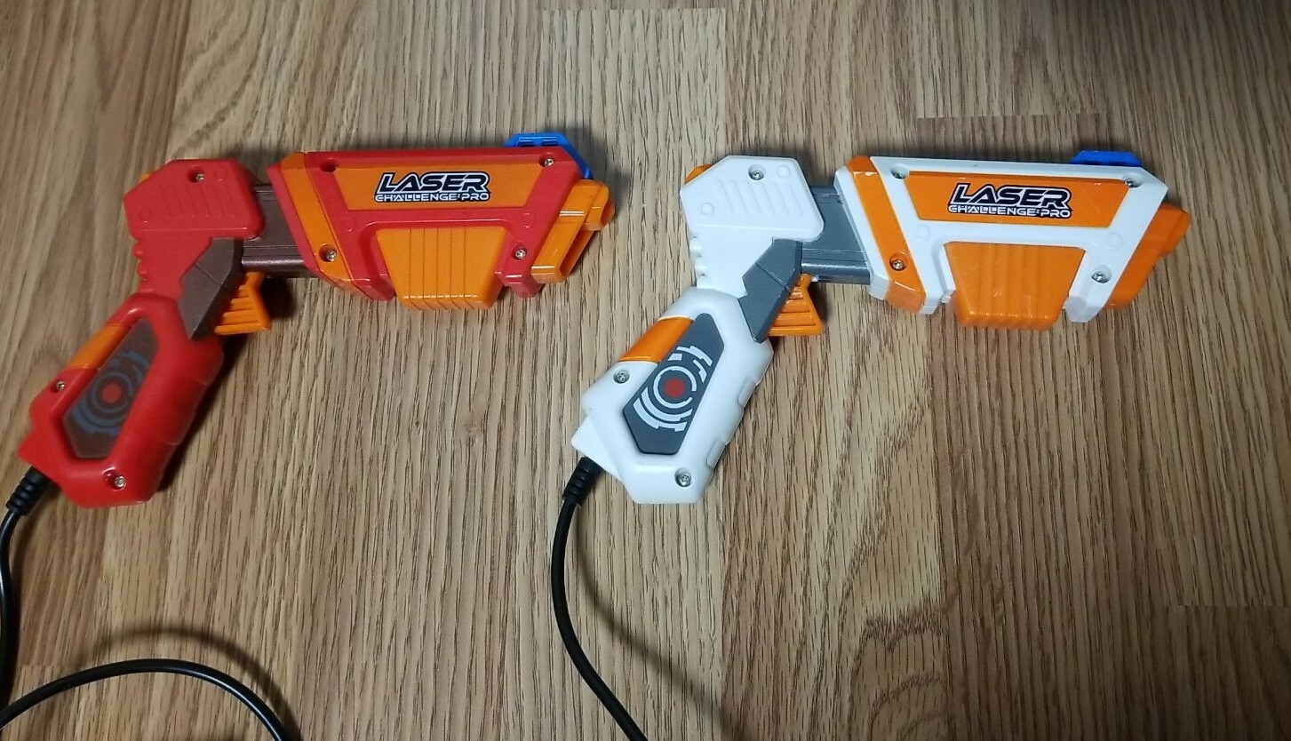 2008 Laser Challenge Pro Set Of Guns W/ Target Sensor By Jakks | eBay