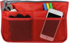 Wrapables Unisex Bag Insert Organizer, Travel Organizer Red 