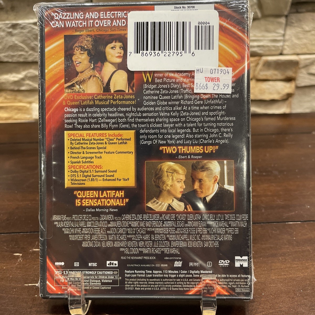 Chicago Movie Widescreen/Full Screen DVD, Brand & Sealed, Gere