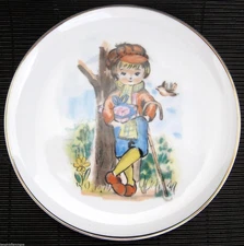 Vintage Famous Maker Look Alike Japan Ceramic Collector Boy with Present Plate