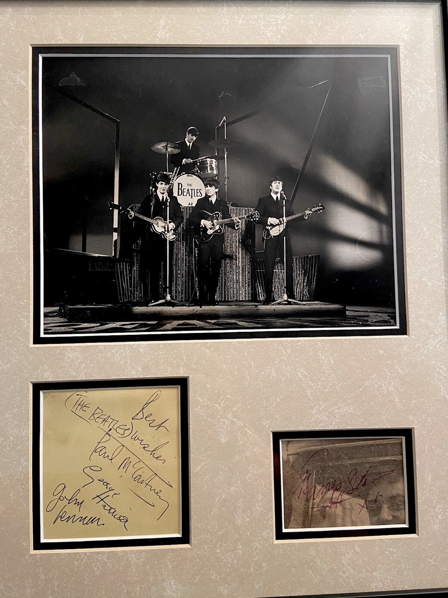 THE BEATLES FULL SET SIGNED LENNON MCCARTNEY HARRISON STARR