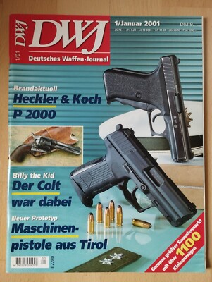DWJ Deutsches Waffenjournal Januar 2001, Heckler & Koch P 2000, Colt SAA