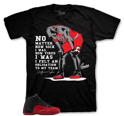 Shirt To Match Jordan 12 Flu Game Shoes - No Matter Tees