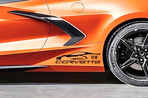 CORVETTE STINGRAY Racing Blackout Decal Sticker (Fits Chevy Corvette C8) - Picture 5 of 23