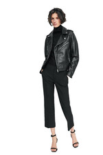 Zara Cropped Flared Leg Pants Trousers Side Pockets Black US sz 2 Nwt 7763/995